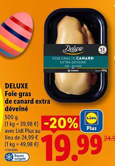 DELUXE Foie gras de canard extra déveiné