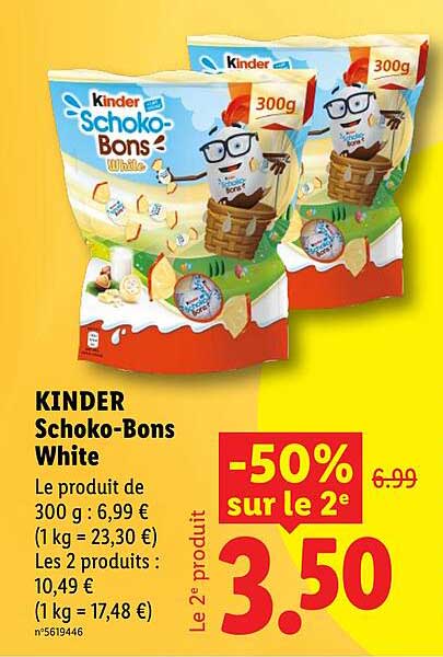 Promo Kinder Schoko Bons White Chez Lidl 123Catalogue fr promo-kinder-schoko-bons-white-chez-lidl-123catalogue-fr