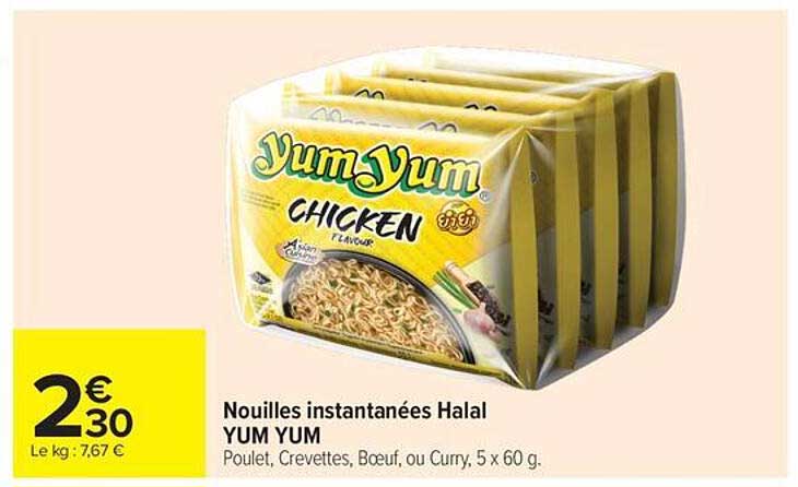 Nouilles instantanées Halal YUM YUM