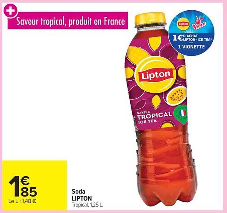 Soda LIPTON Tropical, 1,25 L.