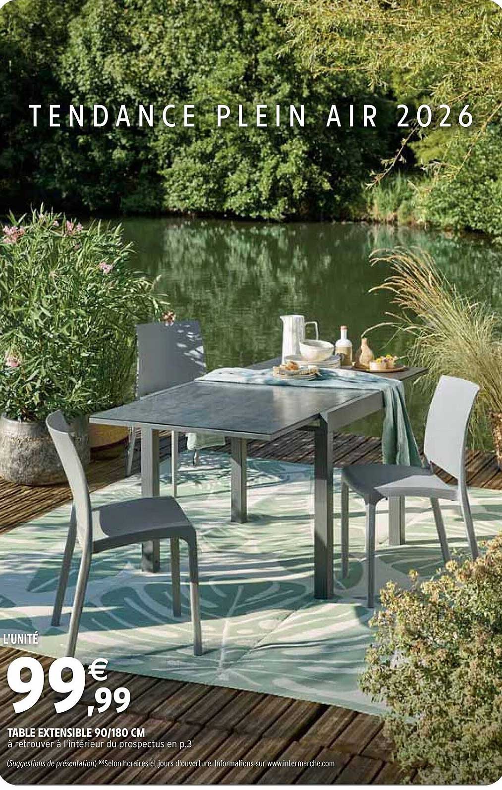 TABLE EXTENSIBLE 90/180 CM