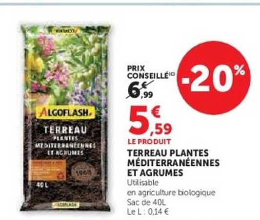 TERREAU PLANTES MÉDITERRANÉENNES ET AGRUMES