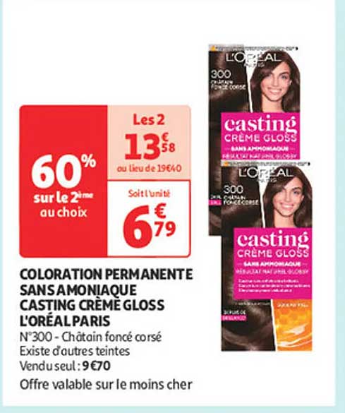 COLORATION PERMANENTE SANS AMONIAQUE CASTING CRÈME GLOSS L'ORÉAL PARIS