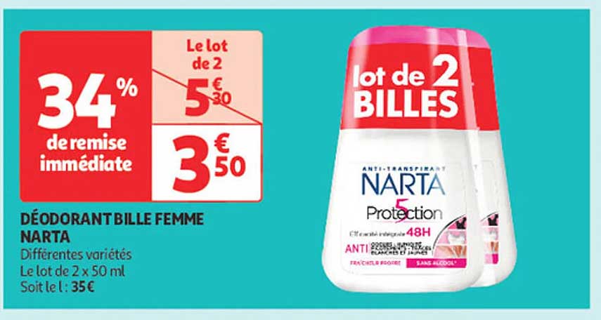 Déodorant Bille Femme Narta
