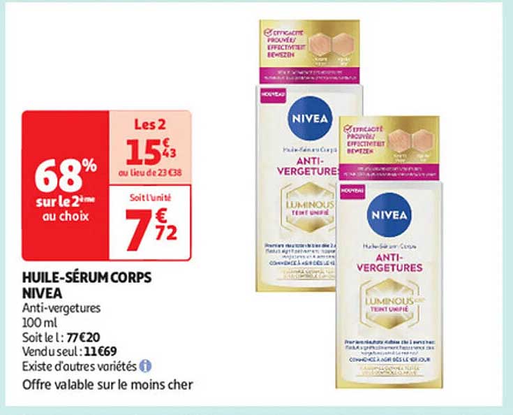 HUILE-SÉRUM CORPS NIVEA Anti-vergetures 100 ml