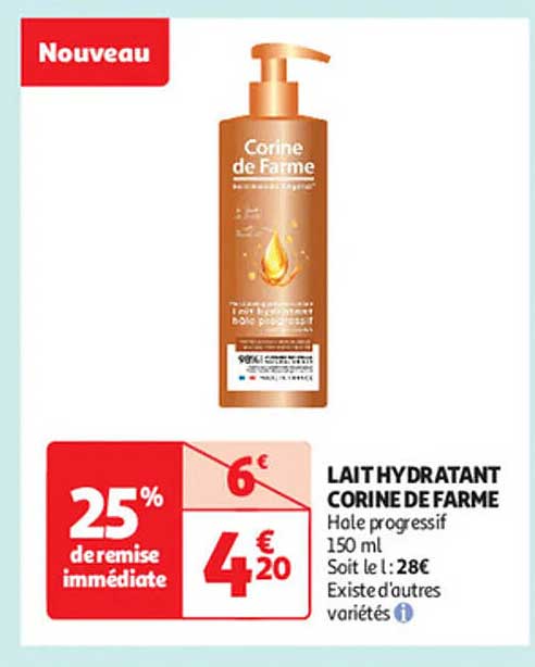 LAIT HYDRATANT CORINE DE FARME
