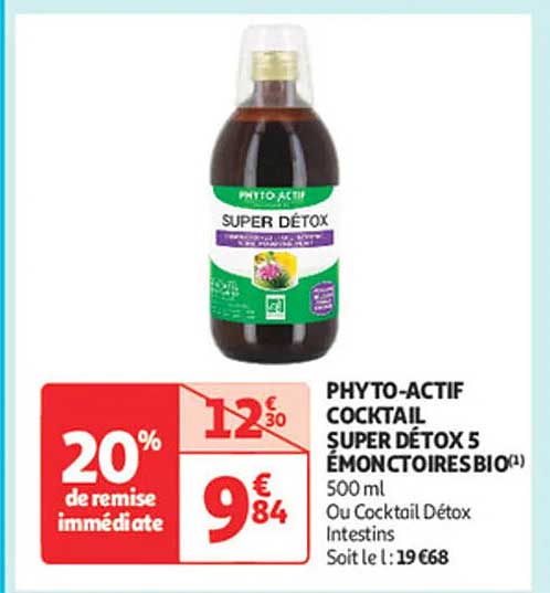 PHYTO-ACTIF COCKTAIL SUPER DÉTOX 5 ÉMONCTOIRS BIO