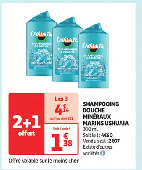 SHAMPOOING DOUCHE MINÉRAUX MARINS USHUAIA