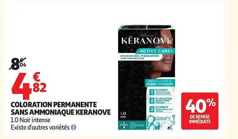 COLORATION PERMANENTE SANS AMMONIAQUE KERANOVE