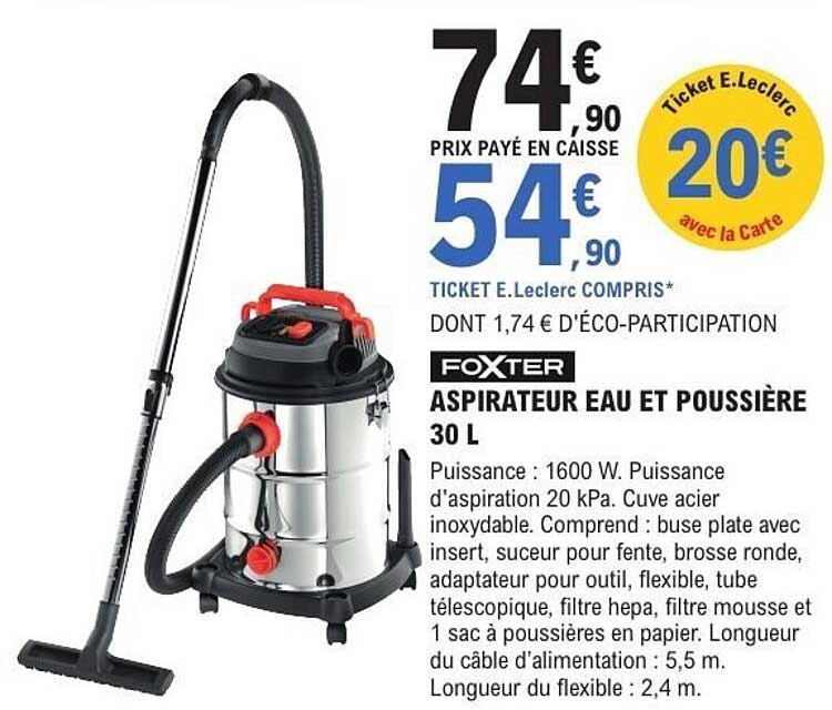 Aspirateur Eau Et Poussire Leclercnull