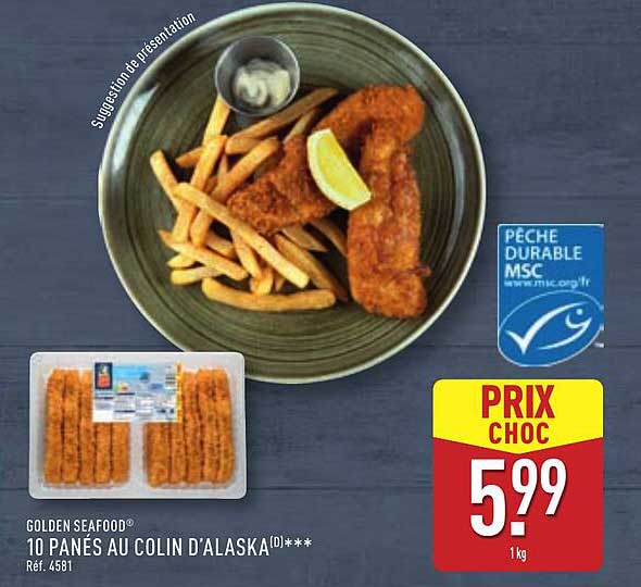 10 PANÉS AU COLIN D'ALASKA