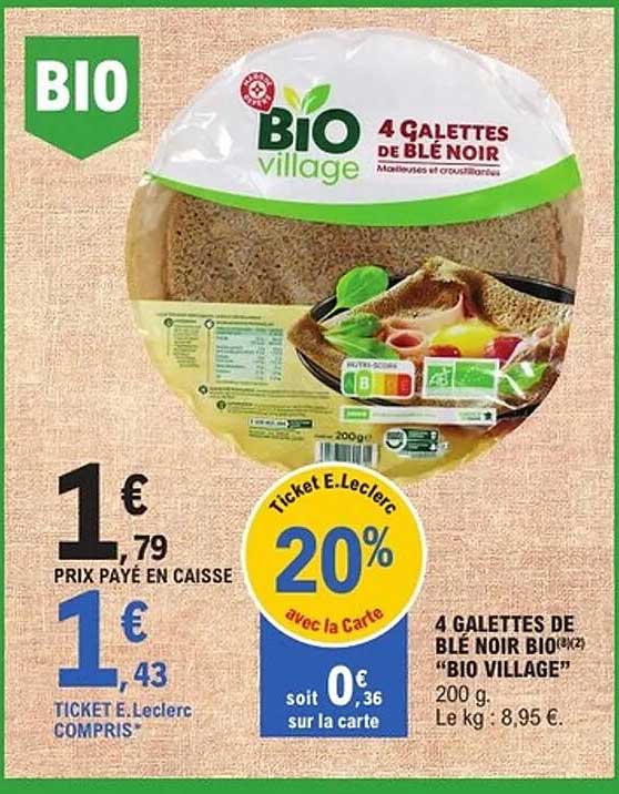 4 Galettes de Blé Noir BIO Village