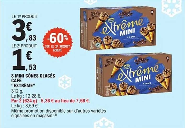 8 MINI CONES GLACES CAFÉ "EXTRÊME"