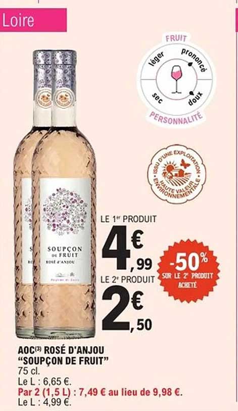 AOC(3) Rosé d'Anjou "Soupçon de Fruit"