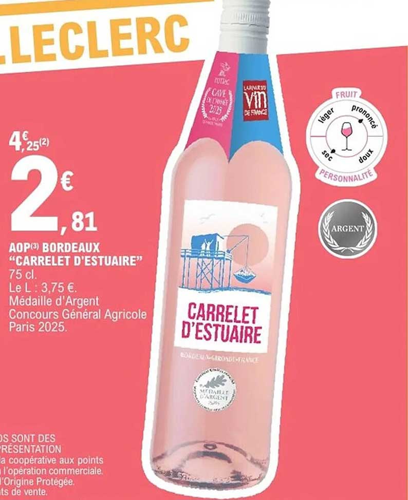 AOP Bordeaux "Carrelet d'Estuaire" 75 cl