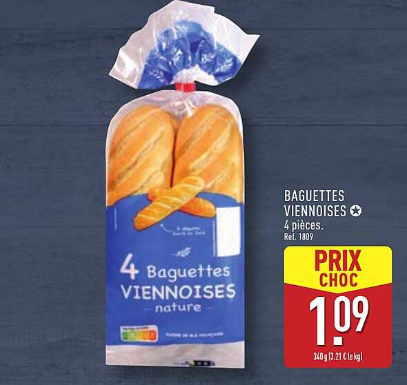 BAGUETTES VIENNOISES ✪ 4 pièces.