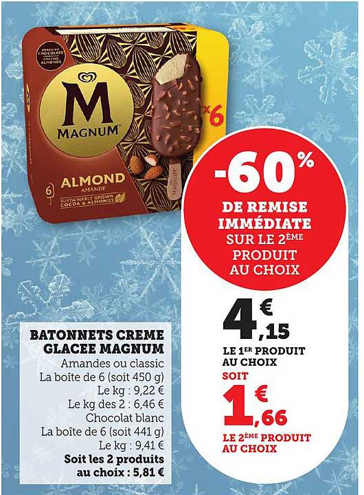 BATONNETS CREME GLACEE MAGNUM
