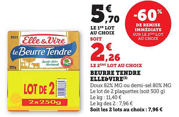 BEURRE TENDRE ELLE&VIRE