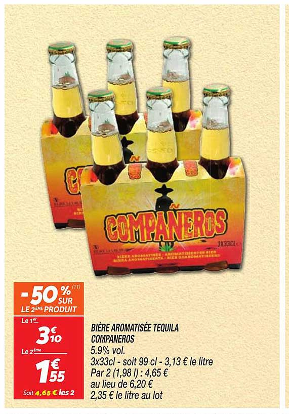 BIÈRE AROMATISÉE TEQUILA COMPANEROS