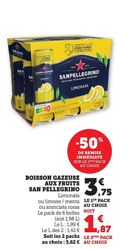 BOISSON GAZEUSE AUX FRUITS SAN PELLEGRINO