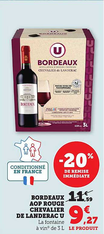 BORDEAUX AOP ROUGE CHEVALIER DE LANDERAC U