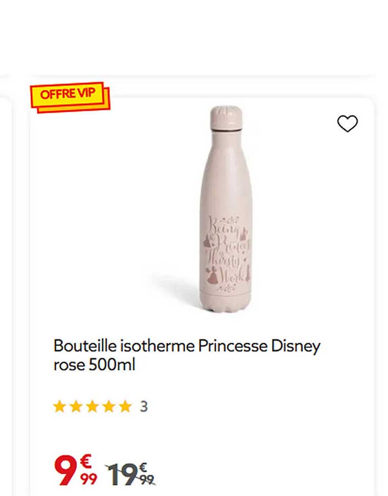 Bouteille isotherme Princesse Disney rose 500ml