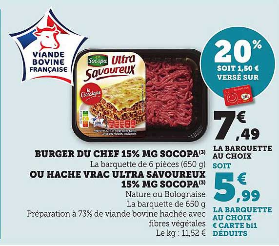 Burger du Chef 15% MG Socopa