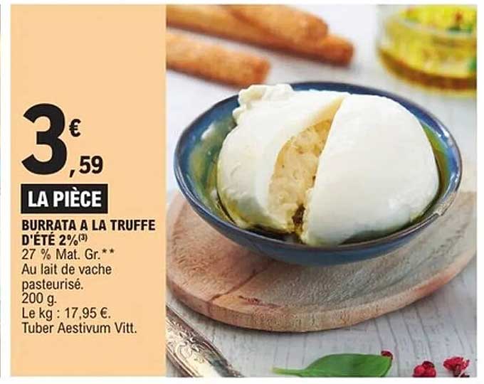 Burrata à la truffe d'été 2%
