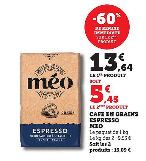 CAFÉ EN GRains ESPRESSO MEO