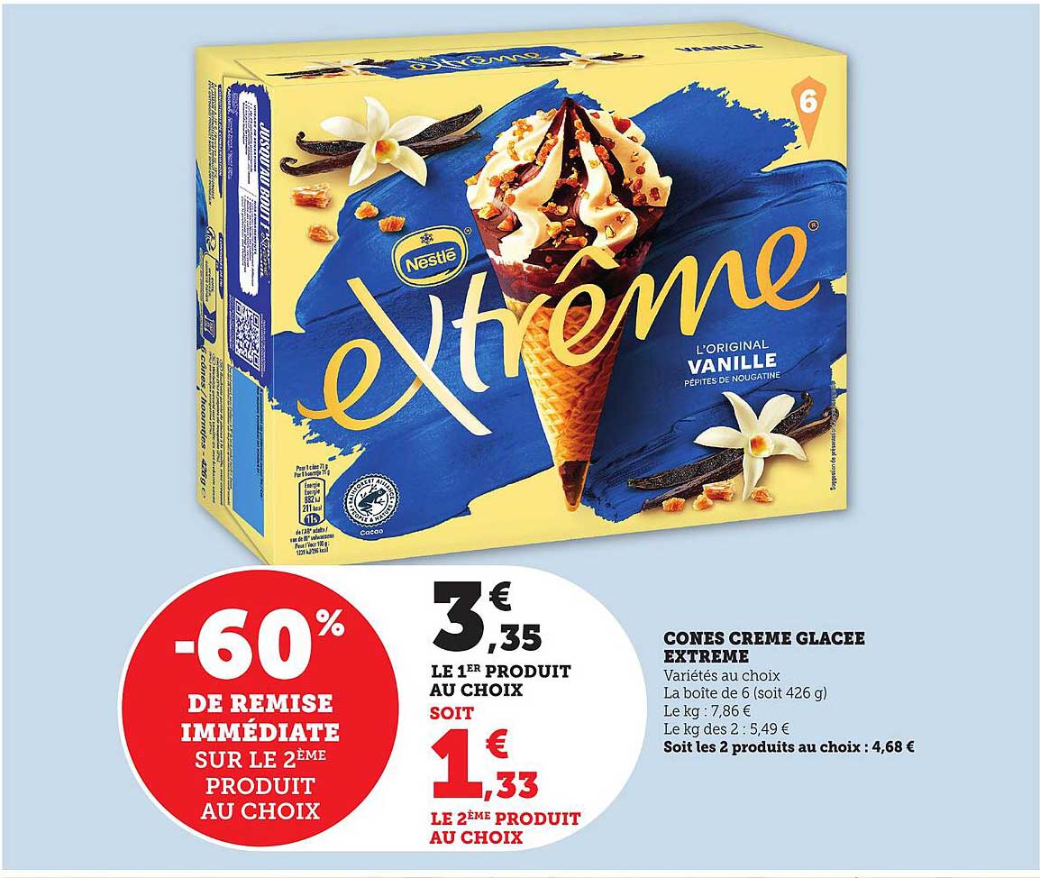 CONES CREME GLACEE EXTREME