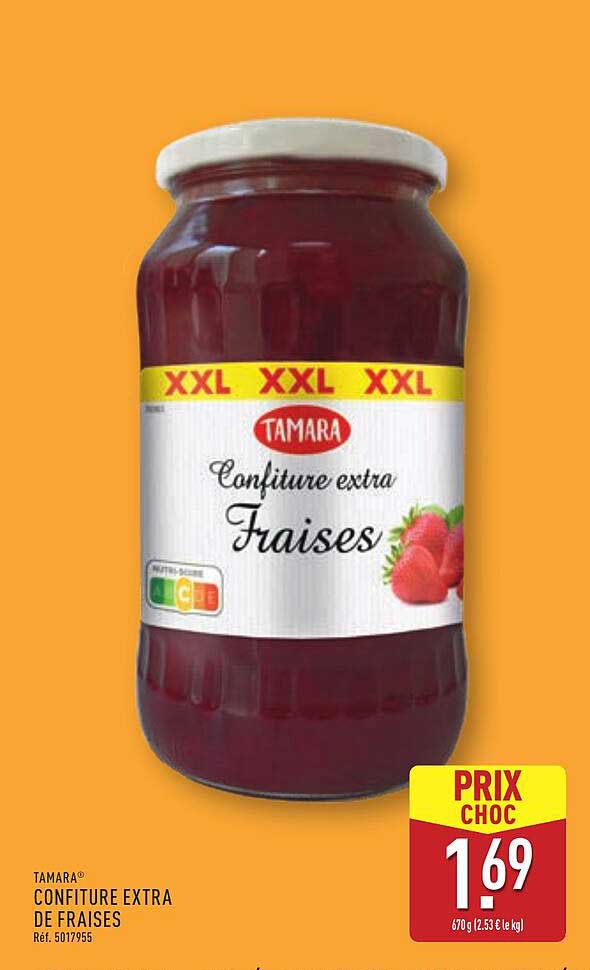 Confiture extra de fraises