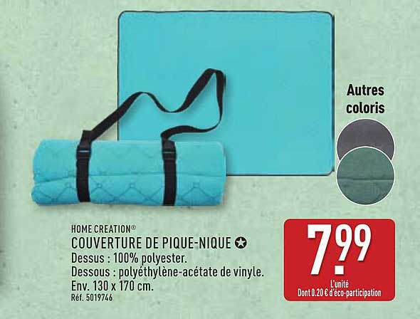 COUVERTURE DE PIQUE-NIQUE