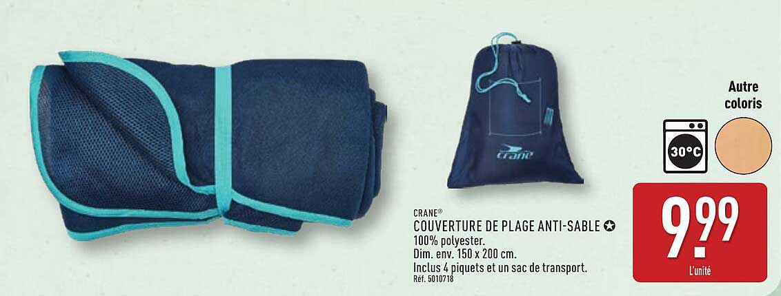 COUVERTURE DE PLAGE ANTI-SABLE