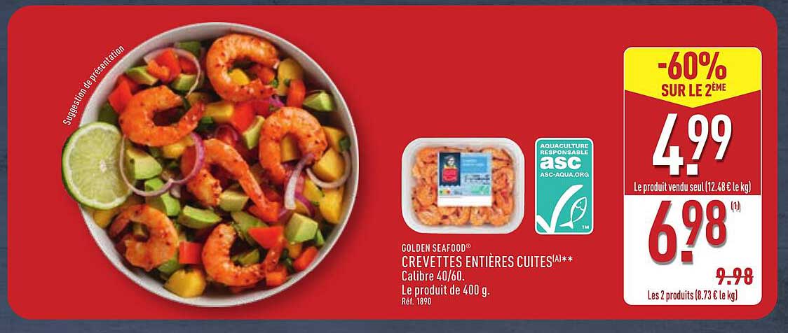 CREVETTES ENTIÈRES CUITES