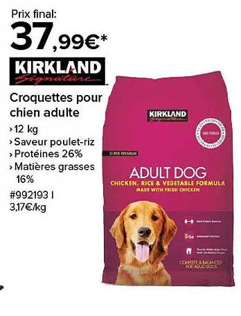 Croquettes pour chien adulte