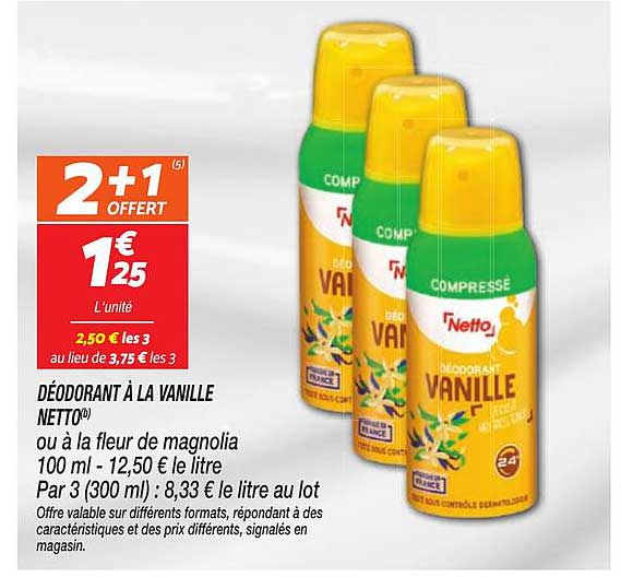 DÉODORANT À LA VANILLE NETTO®