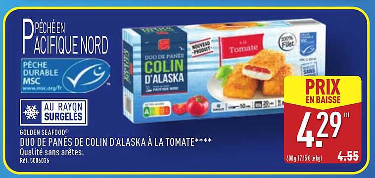 DUO DE PANÉS DE COLIN D'ALASKA À LA TOMATE