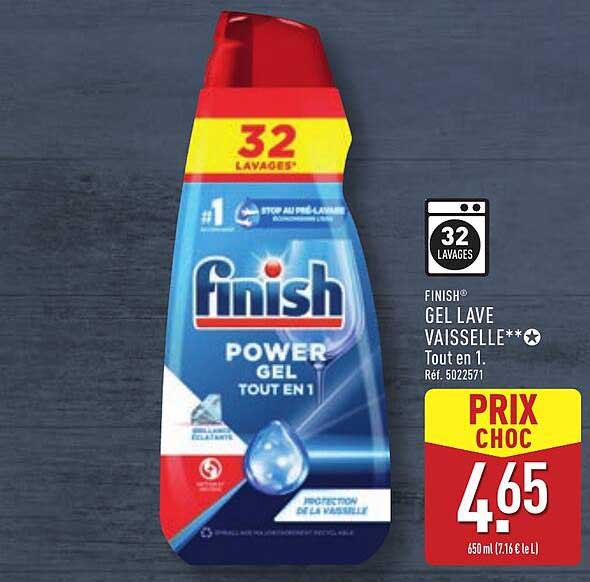 FINISH® GEL LAVE VAISSELLE Tout en 1