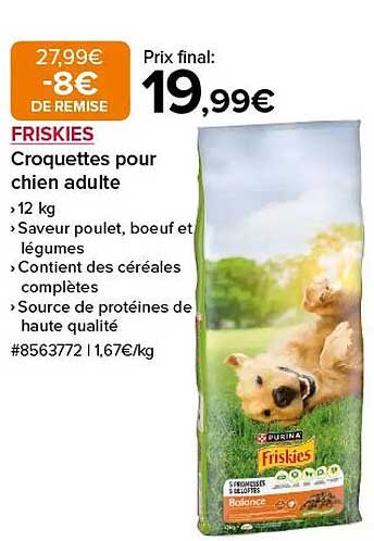 Friskies Croquettes pour chien adulte