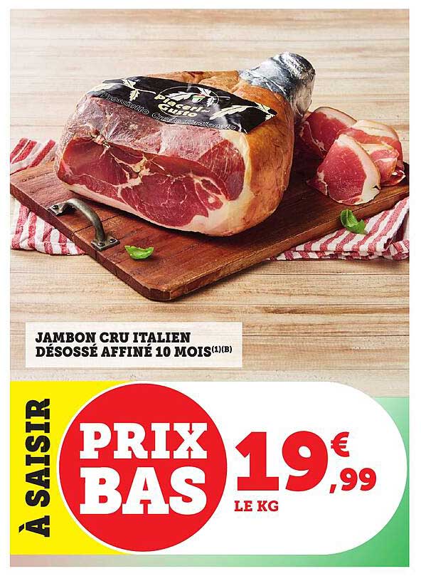 JAMBON CRU ITALIEN DÉSSOSSÉ AFFINÉ 10 MOIS