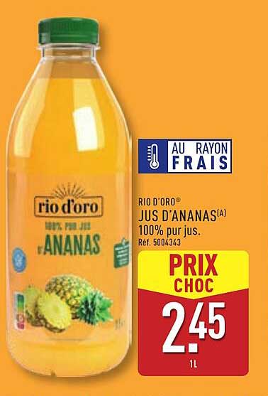 JUS D'ANANAS 100% pur jus