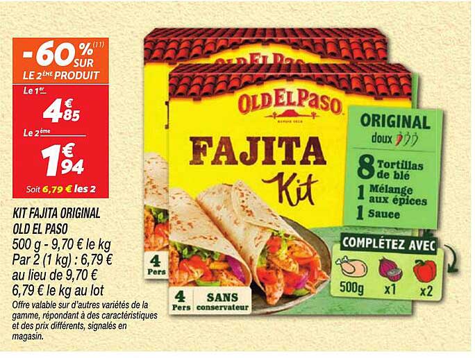 KIT FAJITA ORIGINAL OLD EL PASO