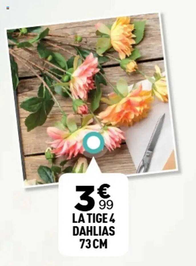 LA TIGES 4 DAHLIAS 73 CM