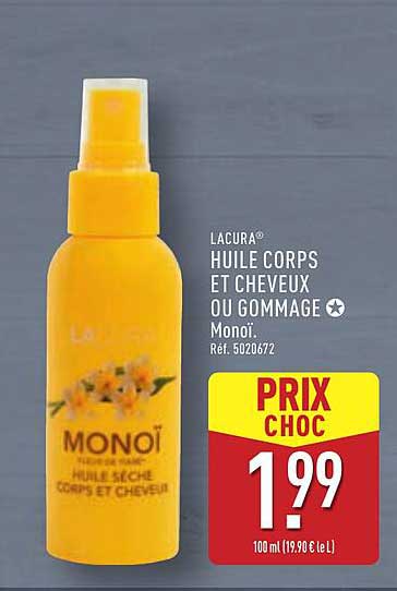 LACURA® HUILE CORPS ET CHEVEUX OU GOMMAGE