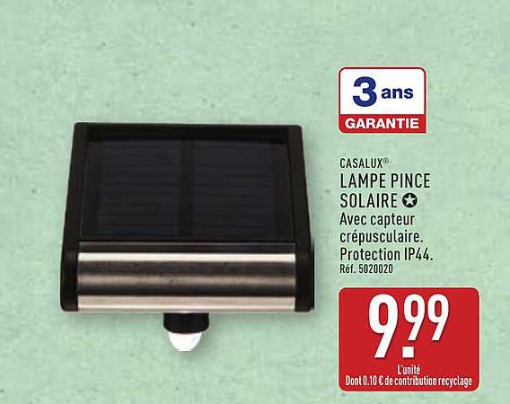LAMPE PINCE SOLAIRE