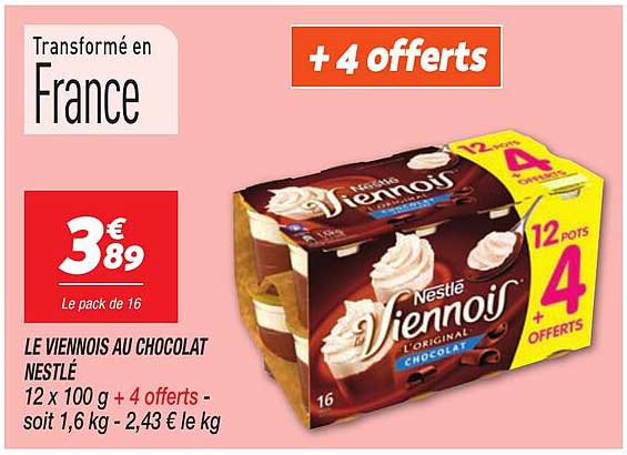 LE VIENNOIS AU CHOCOLAT NESTLÉ