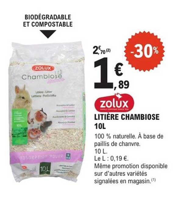 LITIÈRE CHAMBIOSE 10L