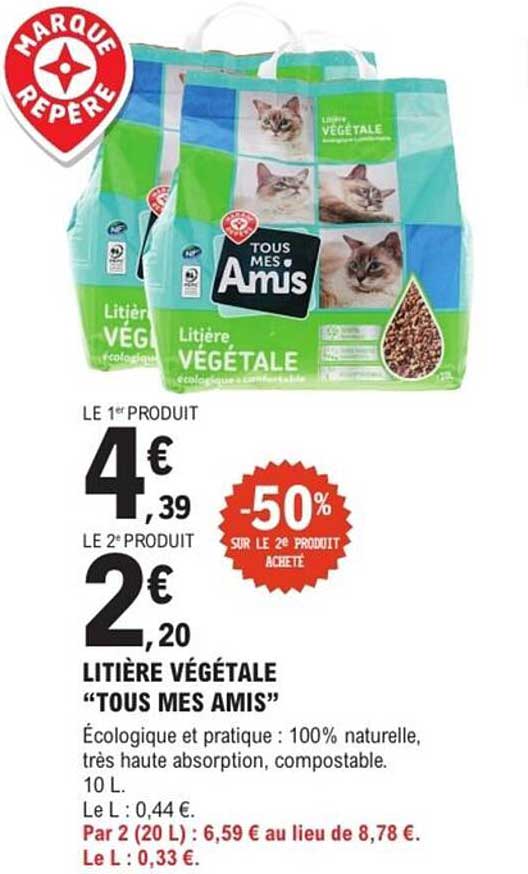 LITIÈRE VÉGÉTALE "TOUS MES AMIS"