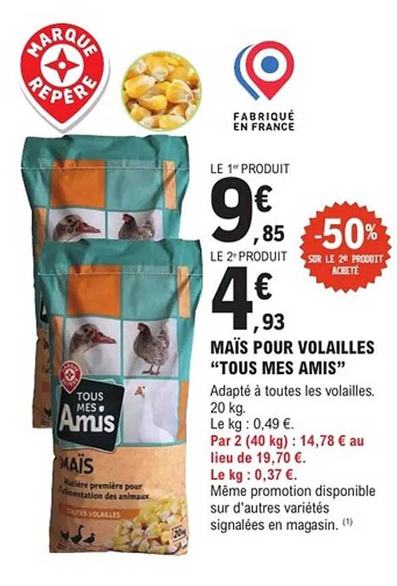 MAÏS POUR VOLAILLES "TOUS MES AMIS"