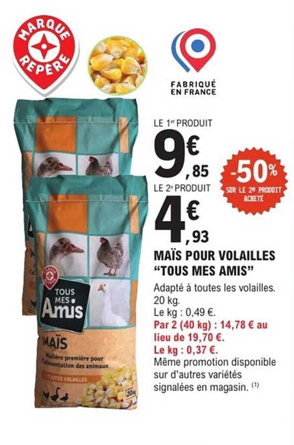 MAÏS POUR VOLAILLES "TOUS MES AMIS"